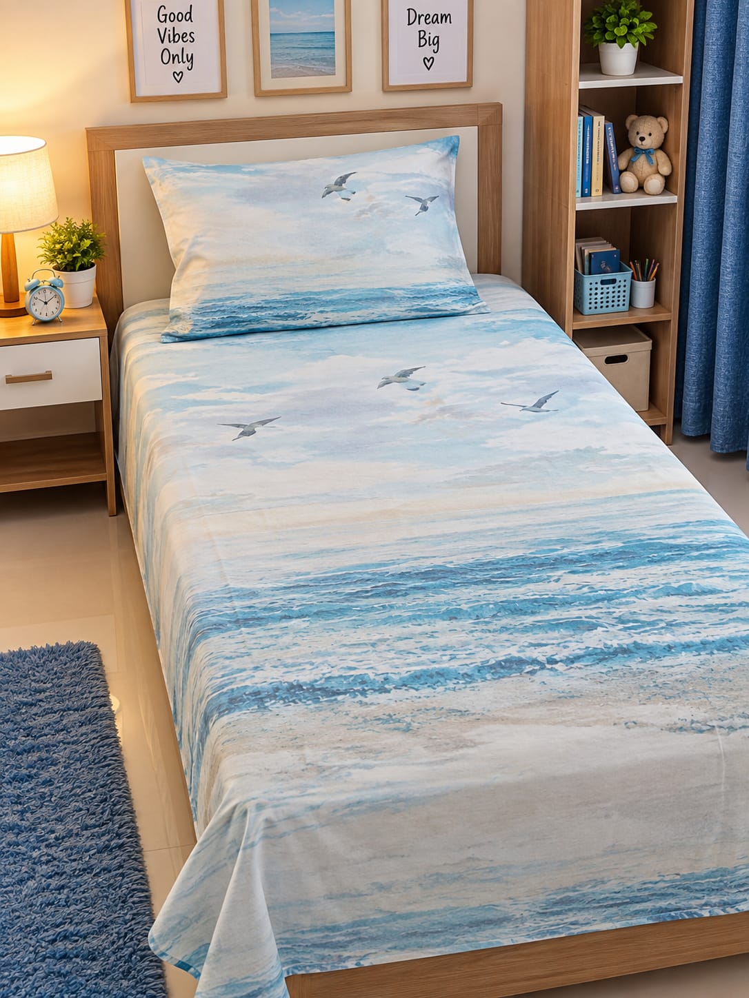 Premium Export Cotton Single Bedsheet