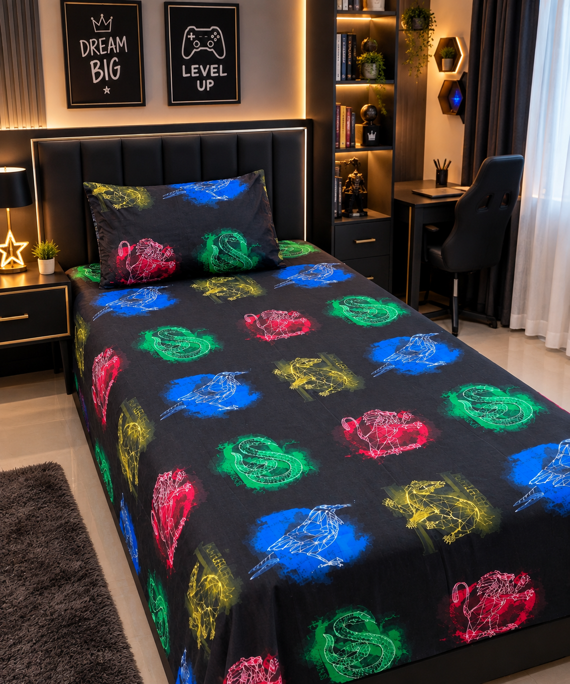 Premium Export Cotton Single Bedsheet ) ()