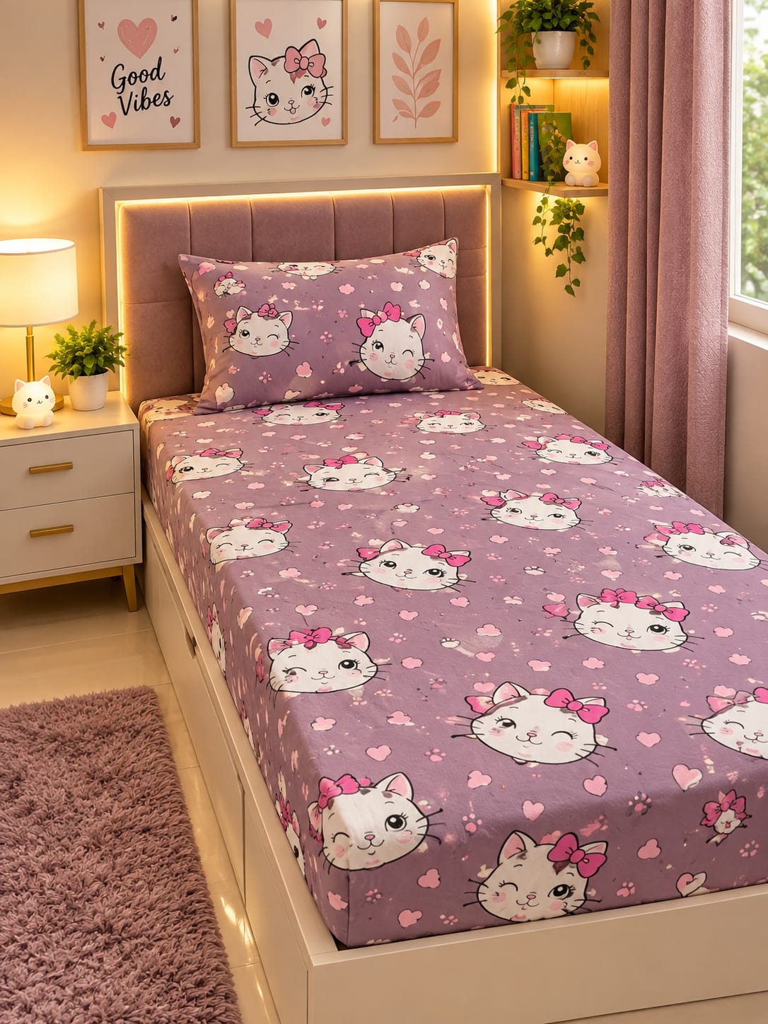 Premium Export Cotton Single Bedsheet