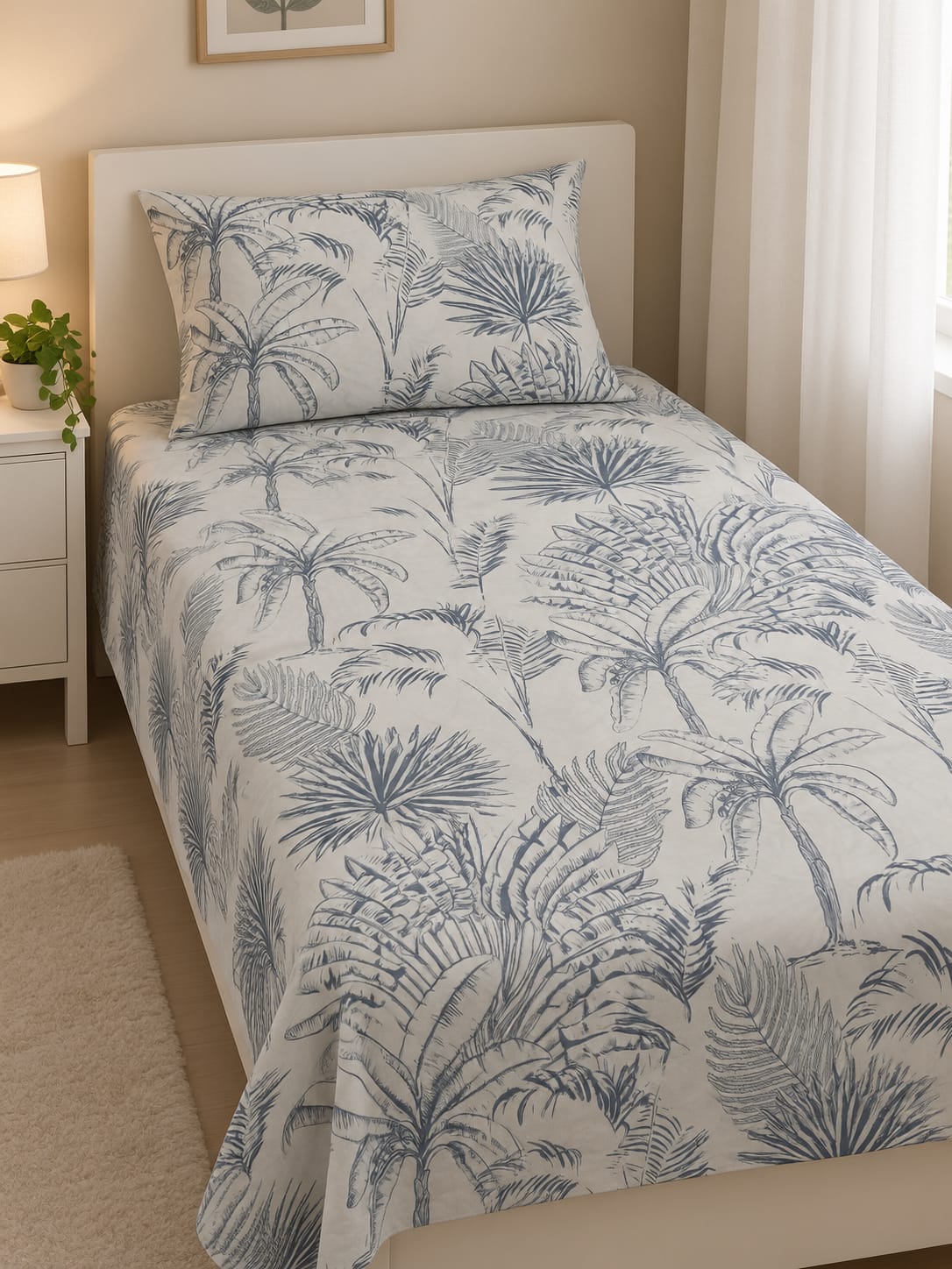 Premium Export Cotton Single Bedsheet