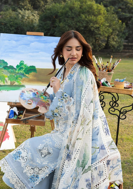 Premium 3-Piece Embroidered Dhanak Collection )