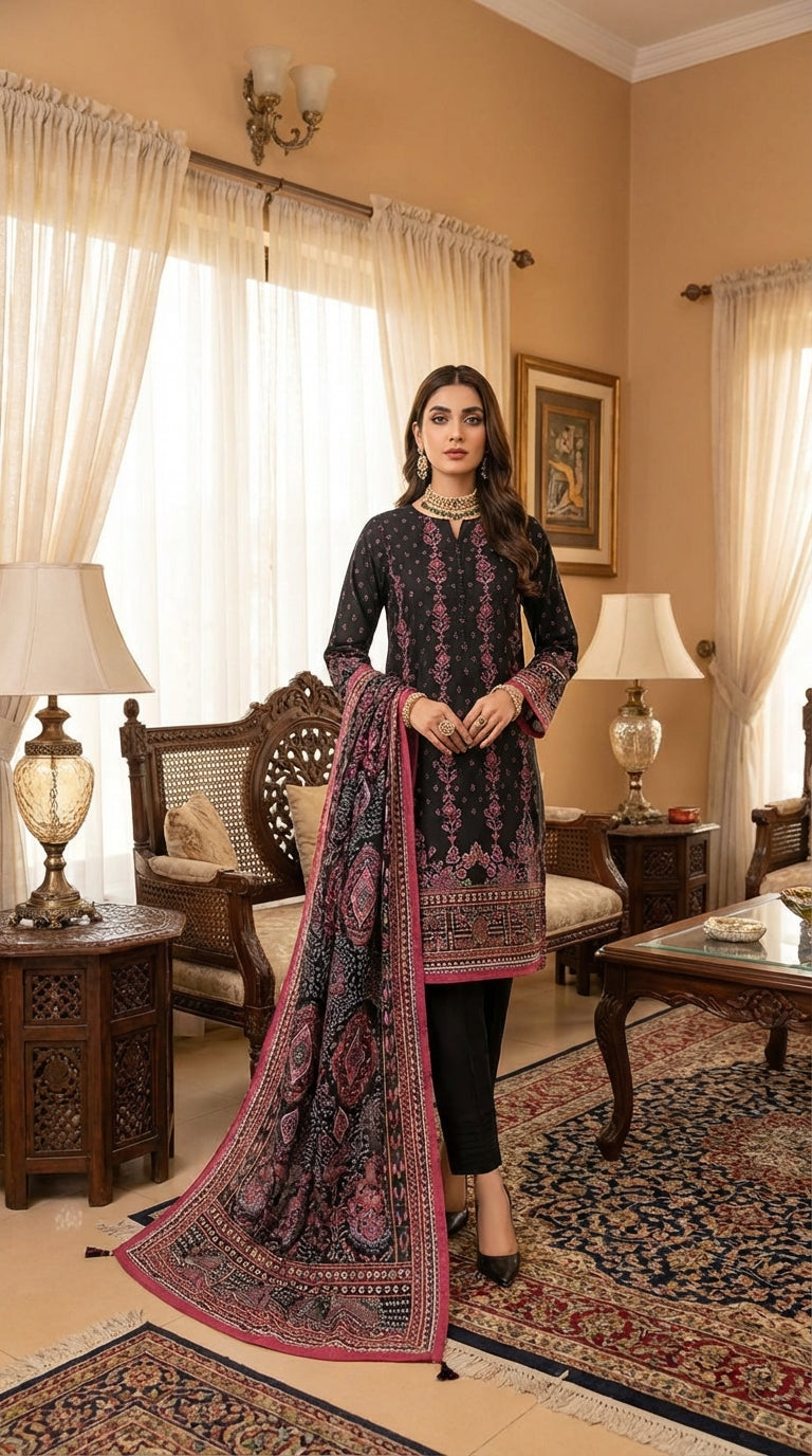 Bareeze brand Ladies 3 Piece Lawn Suit – Unstitched – Summer Collection