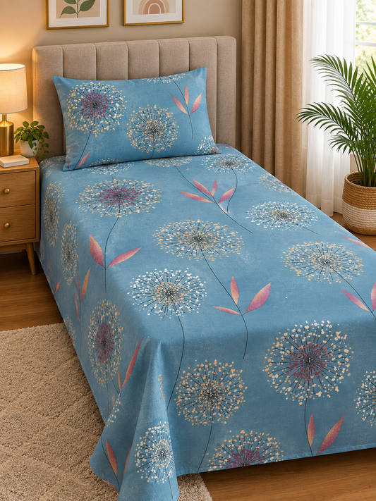 Premium Export Cotton Single Bedsheet