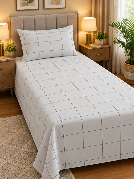 Premium Export Cotton Single Bedsheet