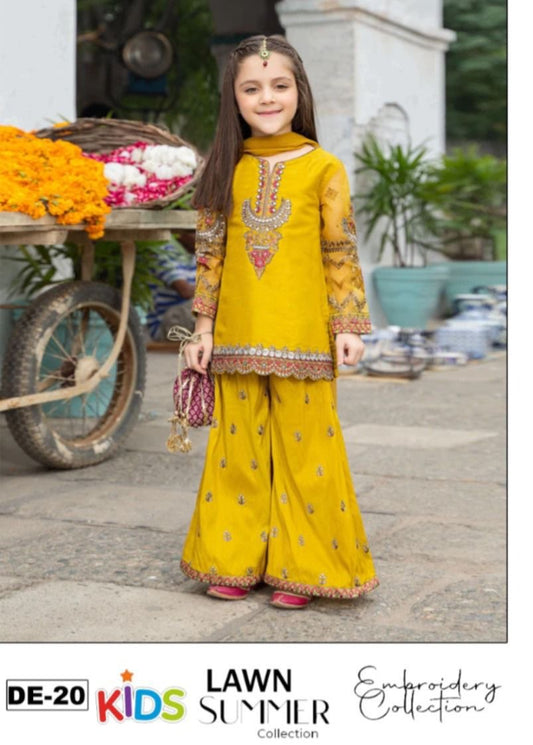 Girls Embroidered Summer Suit | Lightweight & Comfortable | Age 4–12 Years