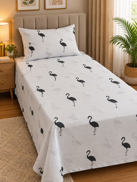 Premium Export Cotton Single Bedsheet