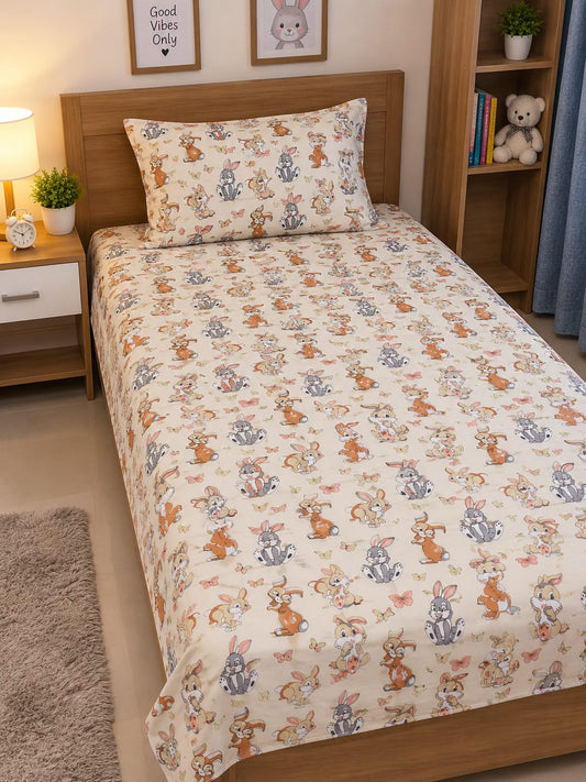 Premium Export Cotton Single Bedsheet