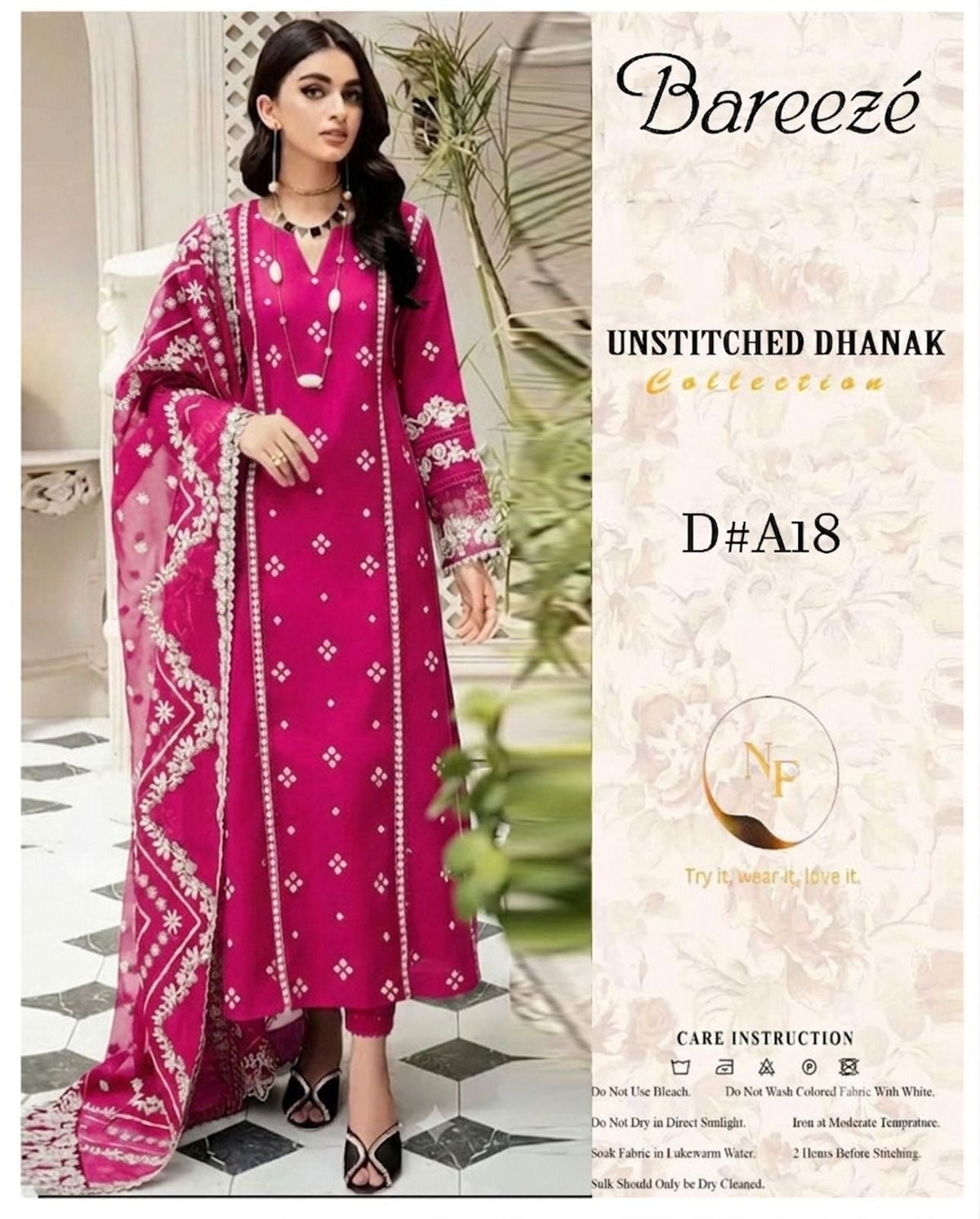 Premium 3-Piece Embroidered Dhanak Collection