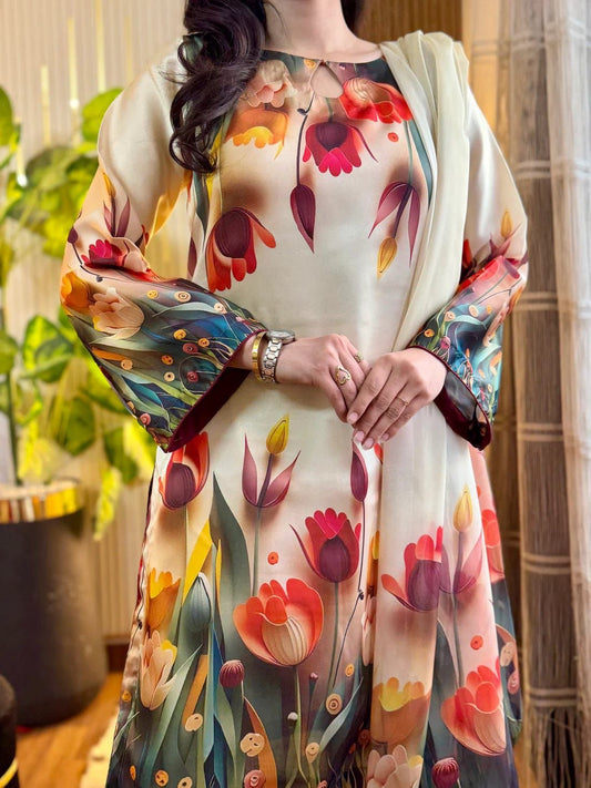 Silk printed lawn collection