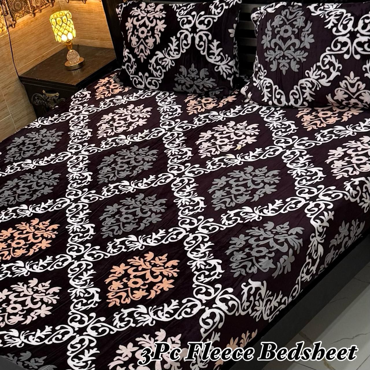 3PCS Flees Bedsheet Design 8861