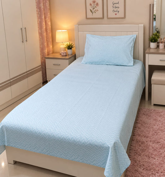 Premium Export Cotton Single Bedsheet )