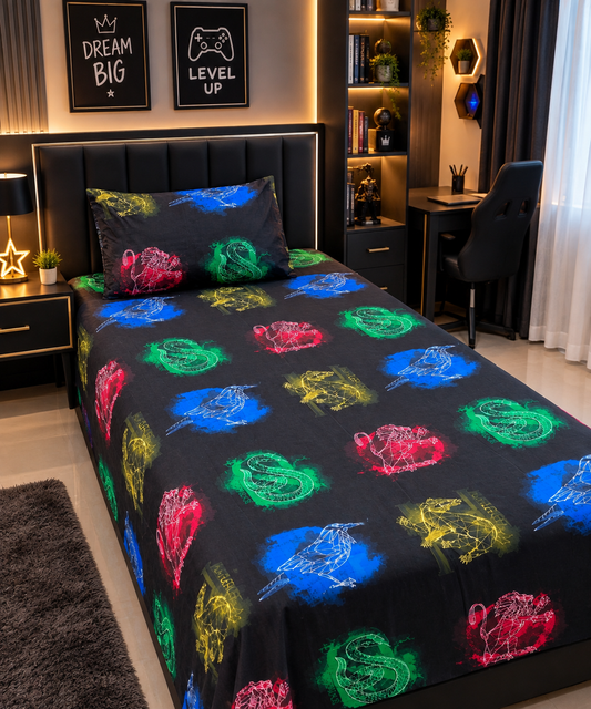 Premium Export Cotton Single Bedsheet ) ()