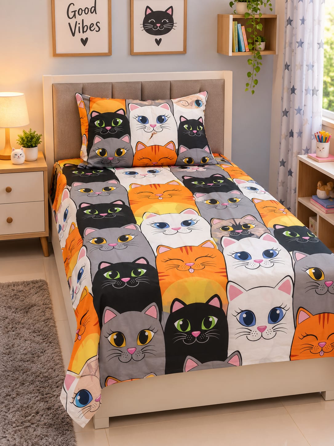 Premium Export Cotton Single Bedsheet